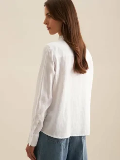 Seidensticker Blusen<Damen Hemdbluse - Uni weiß uni