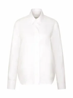 Seidensticker Blusen<Damen Hemdbluse - Uni weiß uni