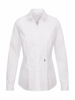 Seidensticker Blusen<Damen Hemdbluse - Uni weiß uni