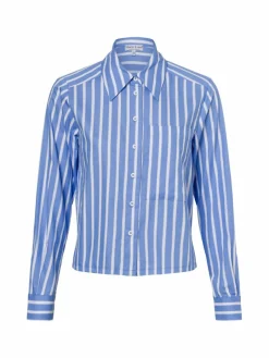 Marie Lund Blusen<Damen Hemdblusen hellblau weiß gestreift