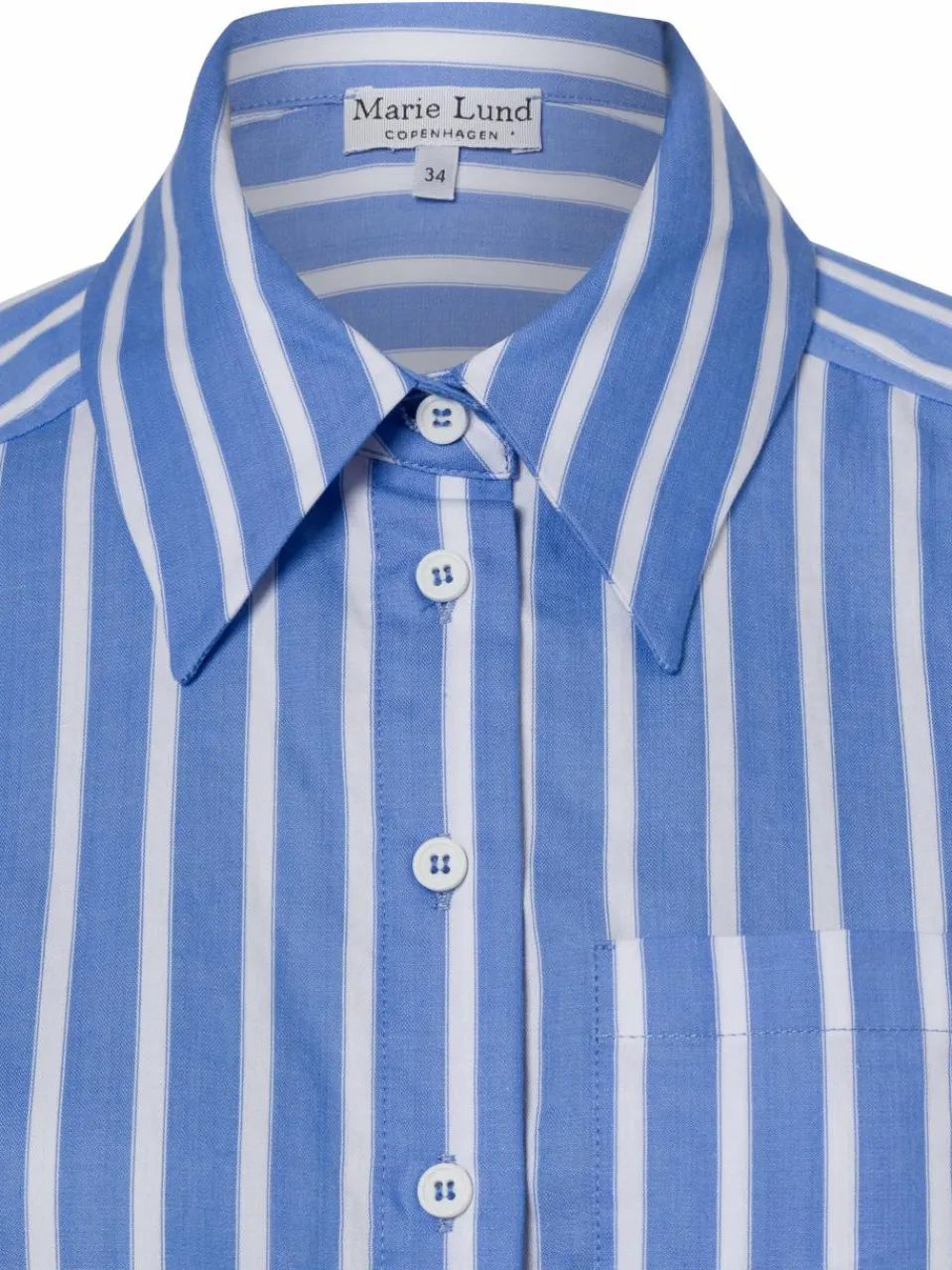 Marie Lund Blusen<Damen Hemdblusen hellblau weiß gestreift