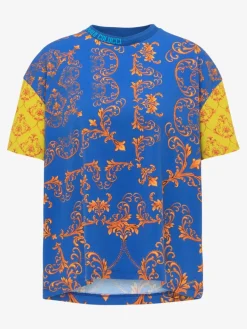 Carlo Colucci Shirts & Tops<Damen, Herren T-Shirt - Ciresa blau gemustert