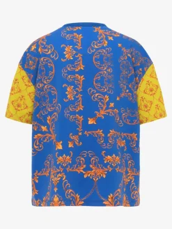 Carlo Colucci Shirts & Tops<Damen, Herren T-Shirt - Ciresa blau gemustert