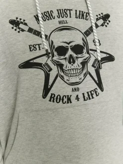 MyMo Sweatshirts & Sweatjacken<Damen Hoodie grau meliert