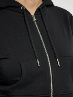 MyMo Sweatshirts & Sweatjacken<Damen Hoodie schwarz uni