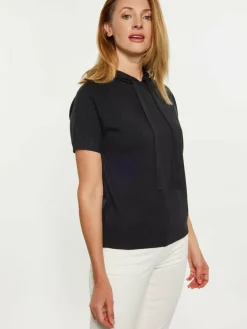 Usha Sweatshirts & Sweatjacken<Damen Hoodie schwarz uni