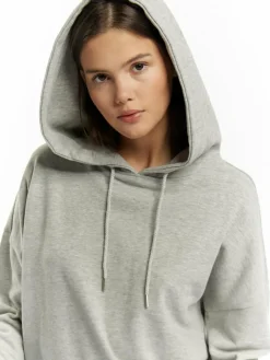 MyMo Sweatshirts & Sweatjacken<Damen Hoodie grau meliert