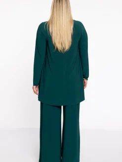 YOEK Hosen<Damen Hose grün uni