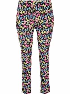 YOEK Hosen<Damen Hose schwarz bedruckt