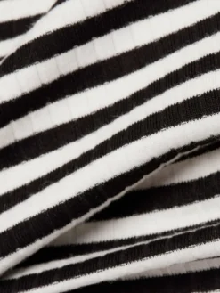 Marie Lund Hosen<Damen Hose schwarz ecru gestreift