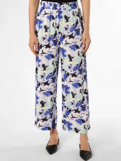 Marie Lund Hosen<Damen Hose weiß aqua gemustert
