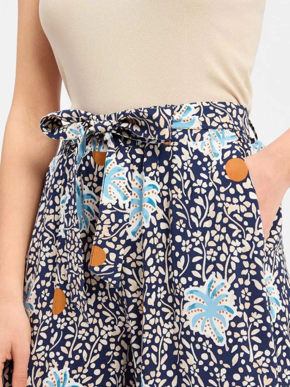 More & More Hosen<Damen Hose marine mehrfarbig gemustert