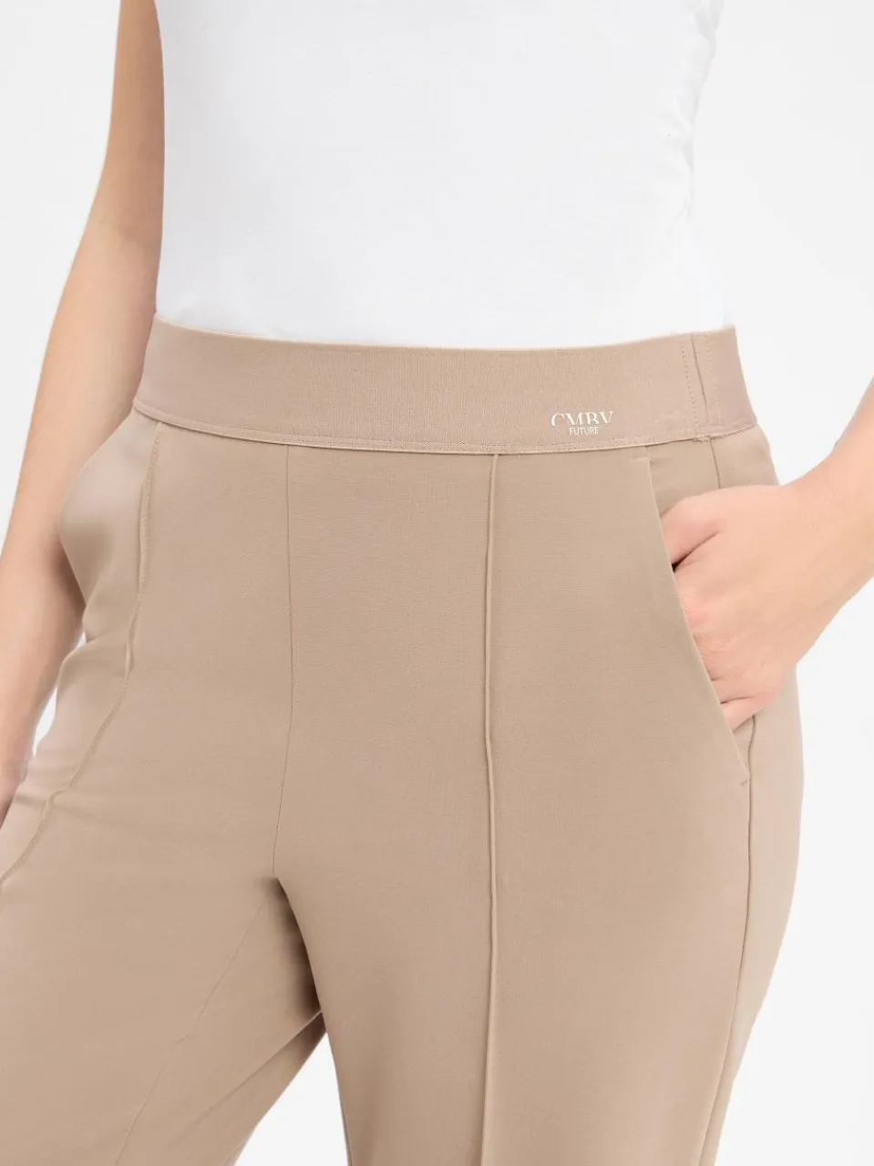 Cambio Hosen<Damen Hose - Ava beige camel uni