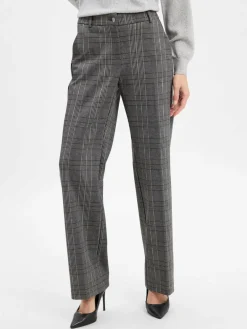 BRAX Hosen<Damen Hose - Maine grau schwarz kariert