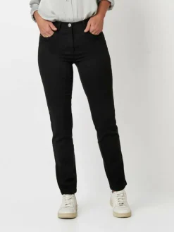 Relaxed Hosen<Damen Hose - Meine beste Freundin schwarz uni