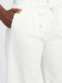 Opus Hosen<Damen Hose mit Leinen-Anteil - Meeri french weiß uni