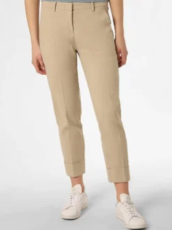 Cambio Hosen<Damen Hose mit Leinen-Anteil - Krystal beige uni