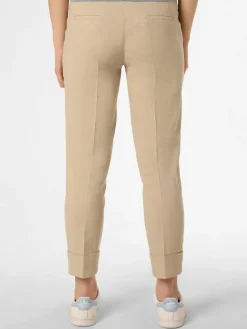 Cambio Hosen<Damen Hose mit Leinen-Anteil - Krystal beige uni