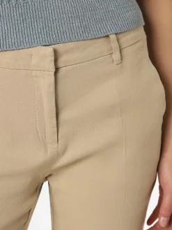 Cambio Hosen<Damen Hose mit Leinen-Anteil - Krystal beige uni