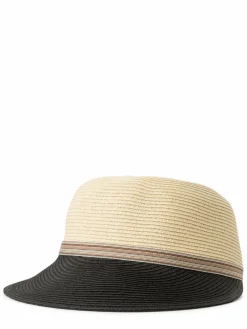 Marie Lund Mützen & Hüte<Damen Hut schwarz beige strukturiert