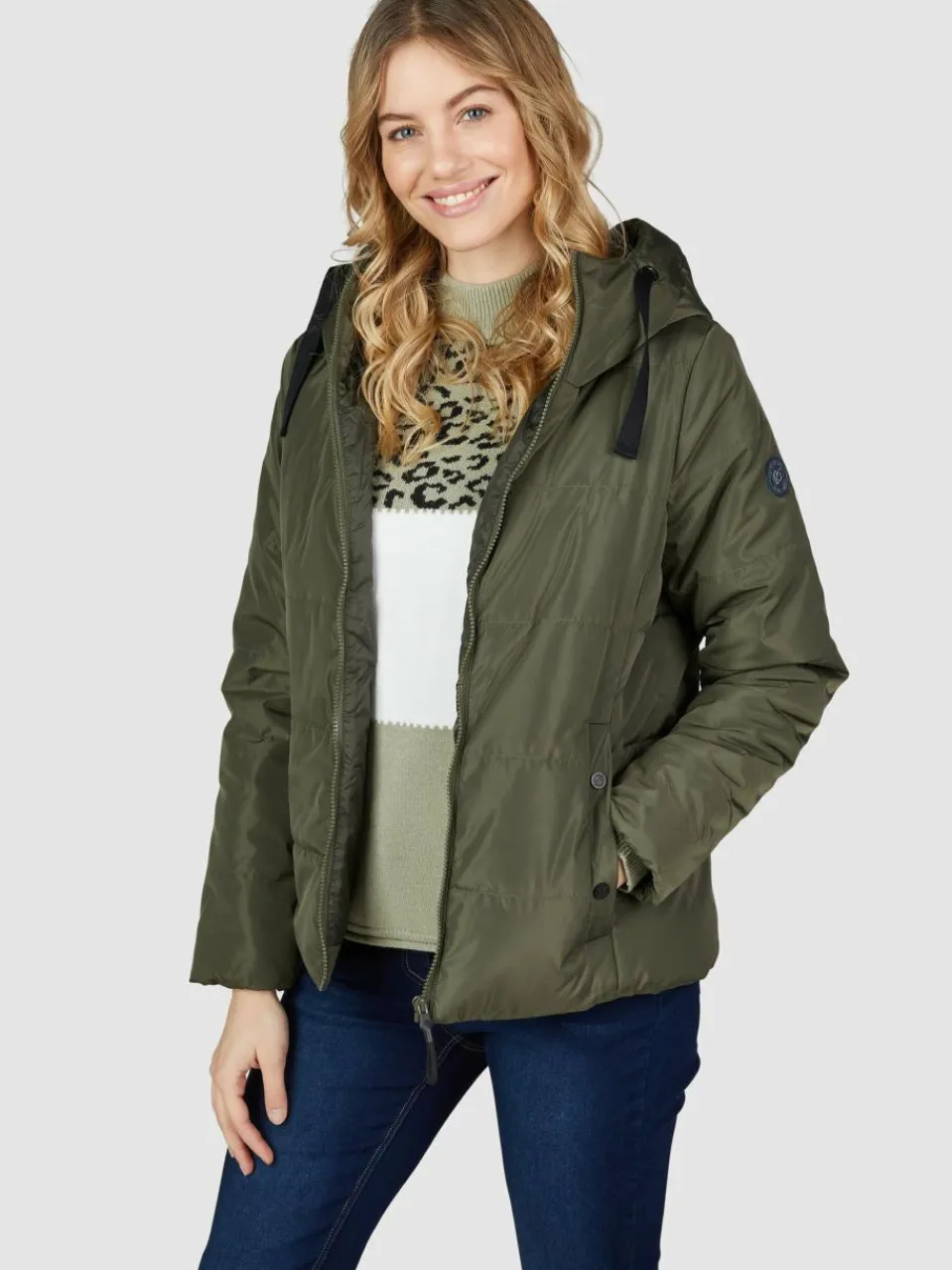 Navigazione Jacken & Westen<Damen Jacke grün uni