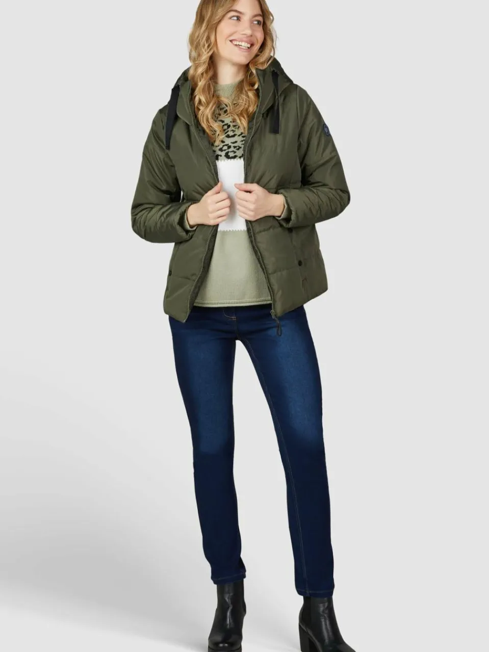 Navigazione Jacken & Westen<Damen Jacke grün uni