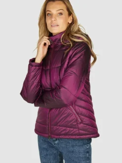 Navigazione Jacken & Westen<Damen Jacke aubergine uni