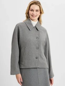 Opus Jacken & Westen<Damen Jacke mit Wollanteil - Hajona grau meliert