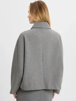 Opus Jacken & Westen<Damen Jacke mit Wollanteil - Hajona grau meliert