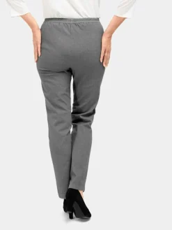 Goldner Jeans<Damen Jeans - Bequeme Jeansschlupfhose Louisa grau uni