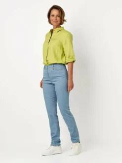 Relaxed Jeans<Damen Jeans - Meine beste Freundin blau uni