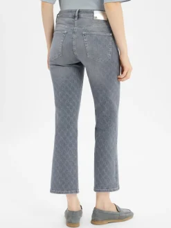 Cambio Jeans<Damen Jeans - Paris grau hellgrau gemustert