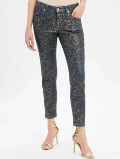 MAC Jeans<Damen Jeans - Rich Slim schwarz gold gemustert