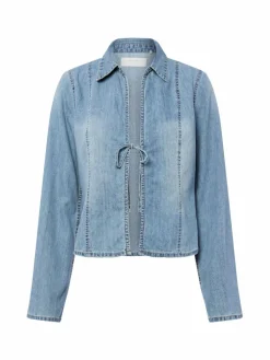 Noisy May Blusen<Damen Jeansbluse - NNMaisy bleached uni