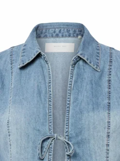 Noisy May Blusen<Damen Jeansbluse - NNMaisy bleached uni