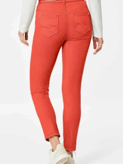 Goldner Jeans<Damen 7/8-Jeanshose - Schmale Stretchhose BELLA orange uni