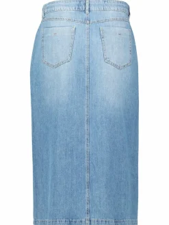 Cartoon Röcke<Damen Jeansrock blau uni