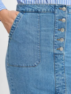 Marie Lund Röcke<Damen Jeansrock light stone uni