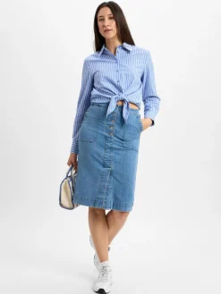 Marie Lund Röcke<Damen Jeansrock light stone uni