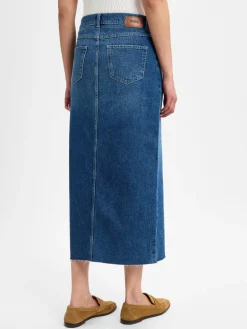 Angels Röcke<Damen Jeansrock - Midi Denim blue stone uni