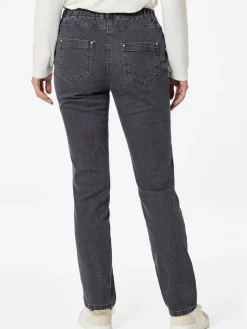 Goldner Jeans<Damen Jeansschlupfhose LOUISA - Klassische Jeansschlupfhose LOUISA anthrazit uni