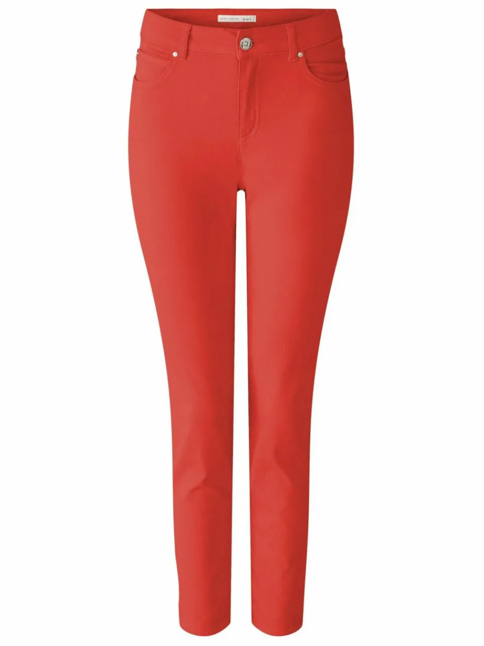 Oui Jeans<Damen Jeggings rot uni