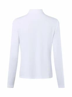 comma Blusen<Damen Jerseybluse weiß uni