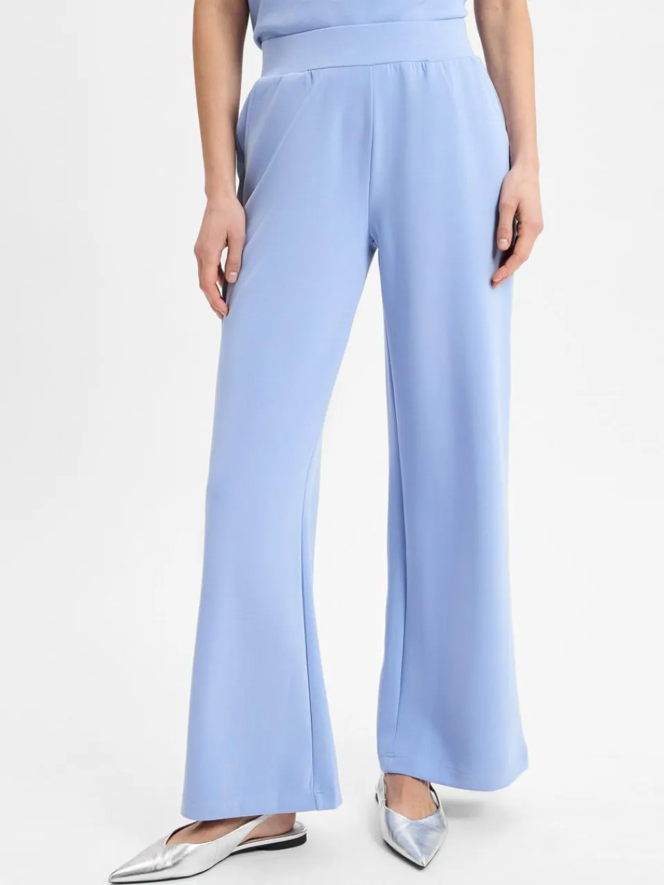 Franco Callegari Hosen<Damen Jerseyhose hellblau uni