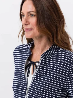 Frank Walder Blazer<Damen Jerseyjacke mehrfarbig gepunktet