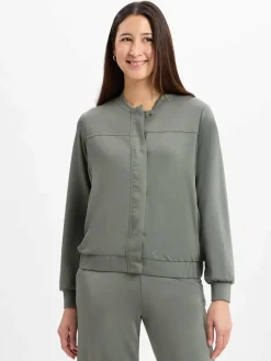 soyaconcept® Sweatshirts & Sweatjacken<Damen Jerseyjacke - Banu schilf uni