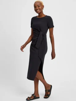 Marie Lund Kleider<Damen Jerseykleid schwarz uni