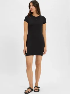 Calvin Klein Jeans Kleider<Damen Jerseykleid schwarz uni