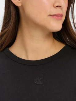 Calvin Klein Jeans Kleider<Damen Jerseykleid schwarz uni