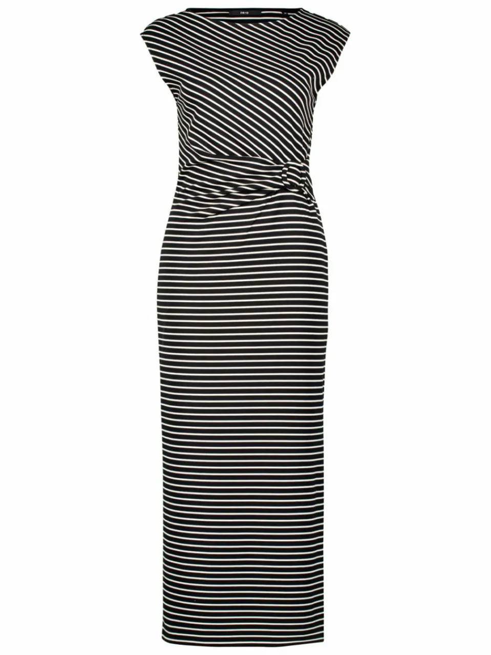 zero Kleider<Damen Jerseykleid schwarz weiß gestreift